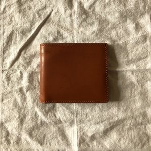 NIB J Crew Men’s Slim Leather Billfold Wallet